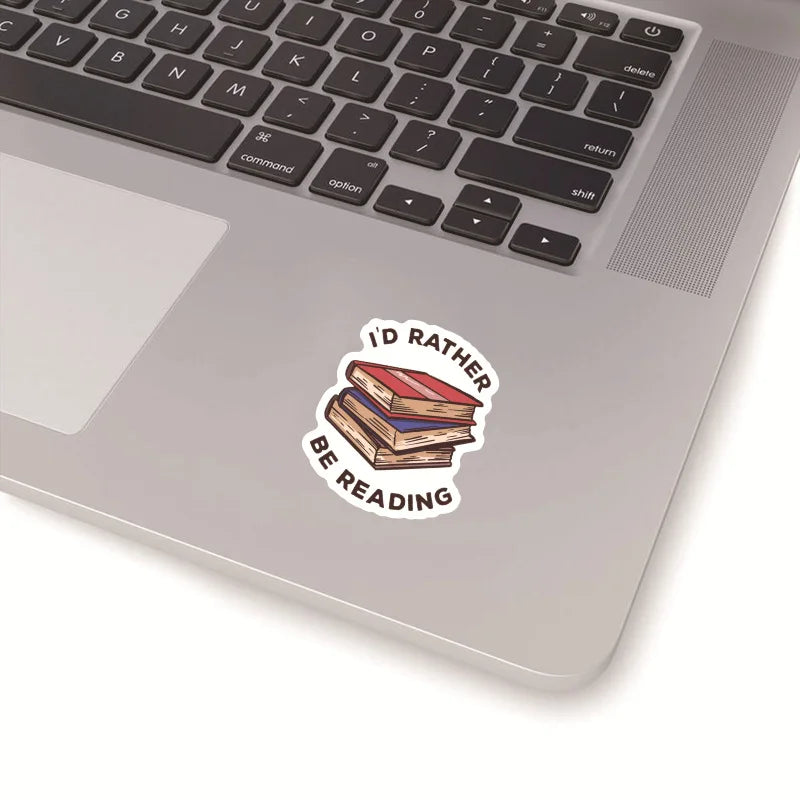 10/30/50/100pcs Reading Mood Stickers – Waterproof Vinyl for Books, Laptops & More