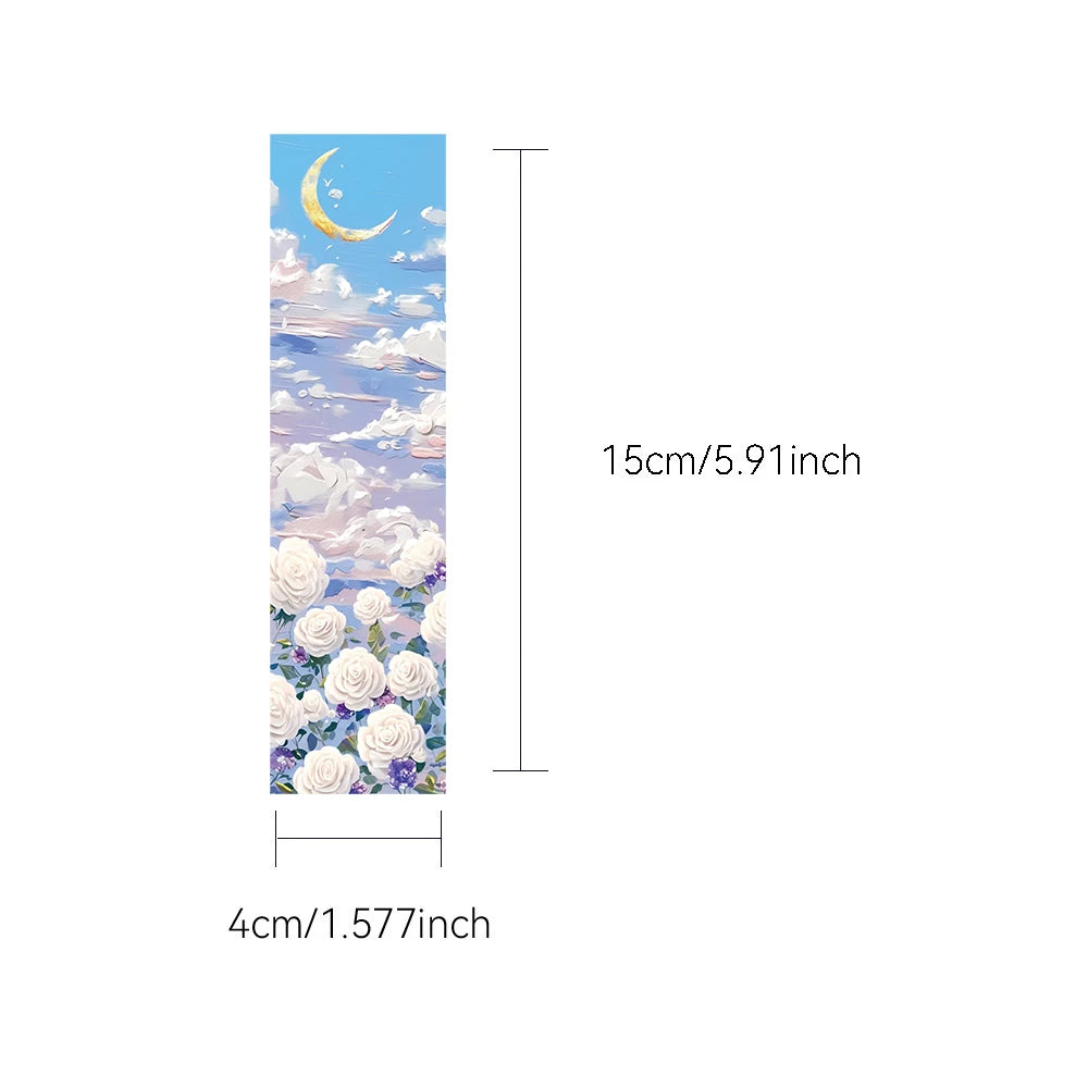 Set of 30 or 60 Oil Painting Style Bookmarks – Dreamy Landscape Art for Book Lovers