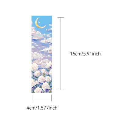 Set of 30 or 60 Oil Painting Style Bookmarks – Dreamy Landscape Art for Book Lovers