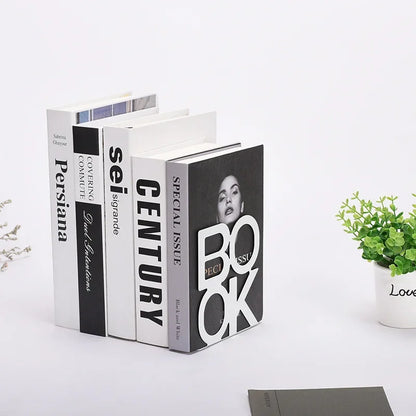 “BOOK” Iron Bookend – Stylish Decorative Shelf Holder for Readers, Home & Office