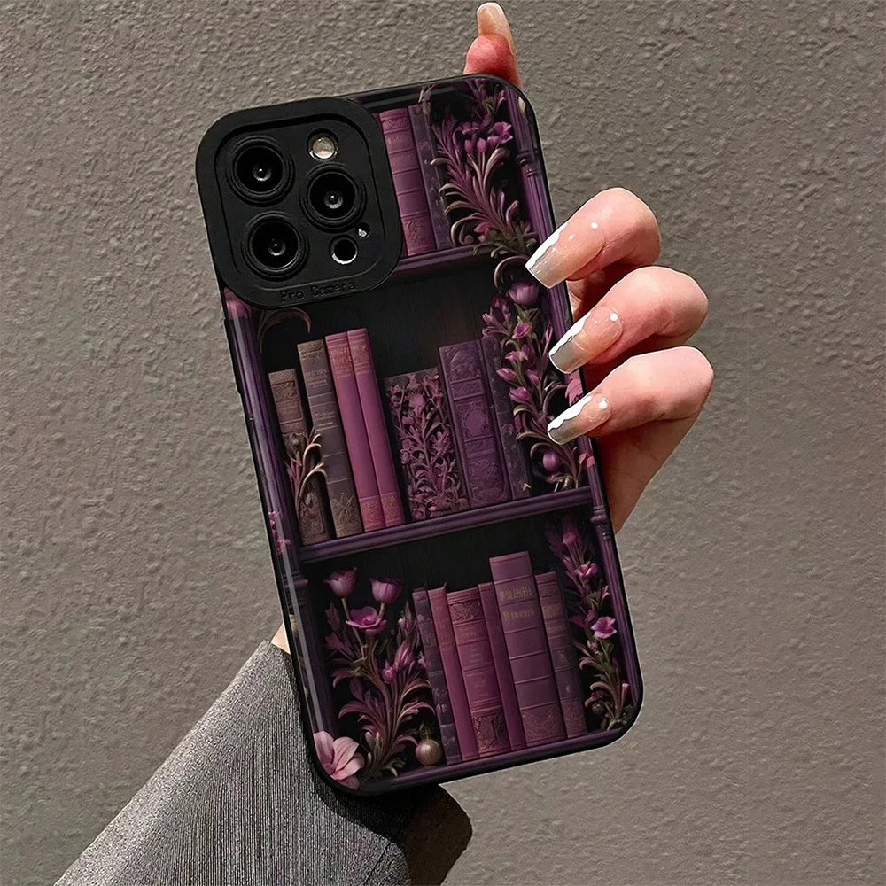 Vintage Bookcase-Style iPhone Case – For iPhone 11-16 Pro Max
