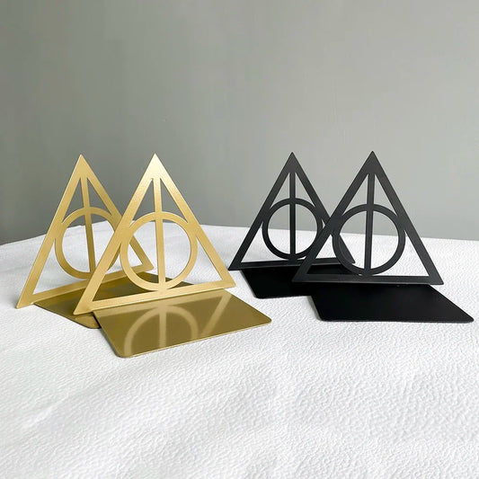 Deathly Hallows Bookends – Retractable Desktop Book Holder & Movie-Inspired Decoration