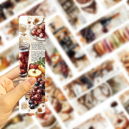 Set of 30 Coffee & Dessert Aesthetic Bookmarks – Afternoon Tea-Inspired Page Markers for Reading & Study