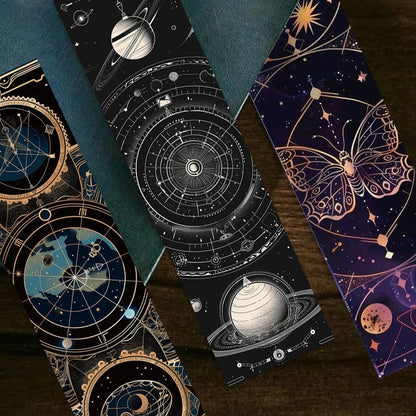 Set of 30 Cosmic Baroque Bookmarks – Celestial Designs for Annotating Books, Journals & Notebooks