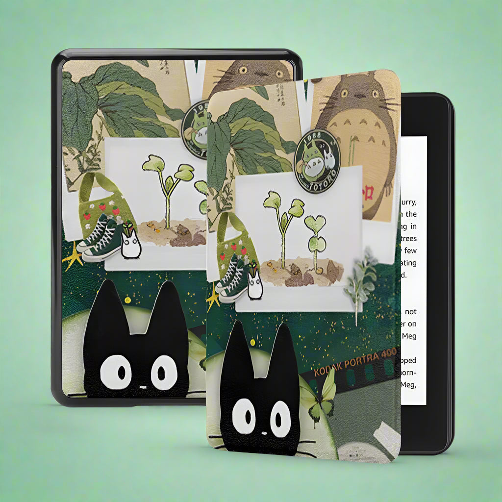 Studio Ghibli-Inspired Kindle Case – Fits Kindle Basic and Paperwhite (7th-12th Gen) – Faux Leather