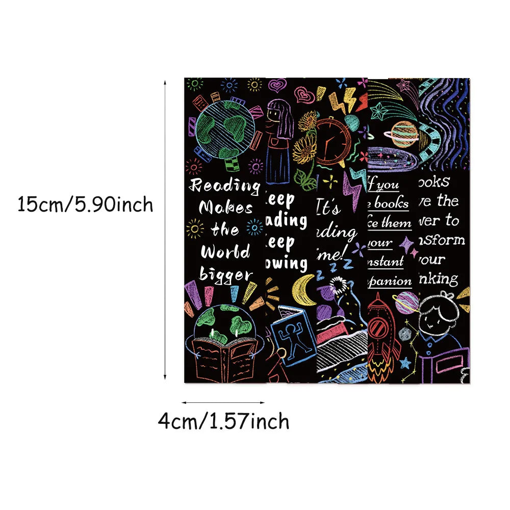Set of 30 Inspirational Reading Bookmarks – Colourful Book Annotations & Creative Gifts for Book Lovers