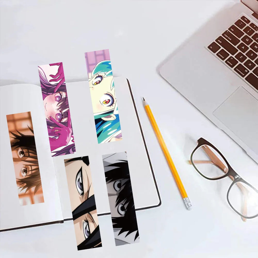 Set of 30 Anime Eye Bookmarks – Japanese-Inspired Bookmarks for Readers, Students & Stationery Lovers