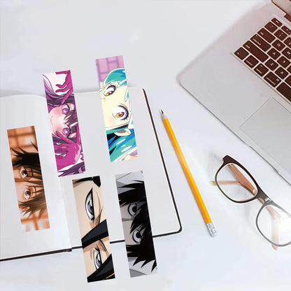 Set of 30 Anime Eye Bookmarks – Japanese-Inspired Bookmarks for Readers, Students & Stationery Lovers