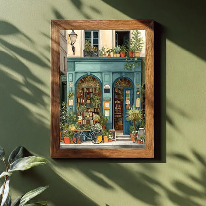 Cosy Bookshop Art Print (No Frame) – Bookstore Wall Decor for Book Lovers & Readers
