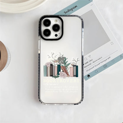 Booktrovert Clear iPhone Case – Shockproof Soft Cover Compatible with iPhone 7 to 17 Pro Max