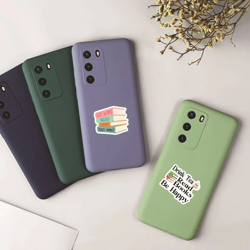 10/30/50/100pcs Reading Mood Stickers – Waterproof Vinyl for Books, Laptops & More