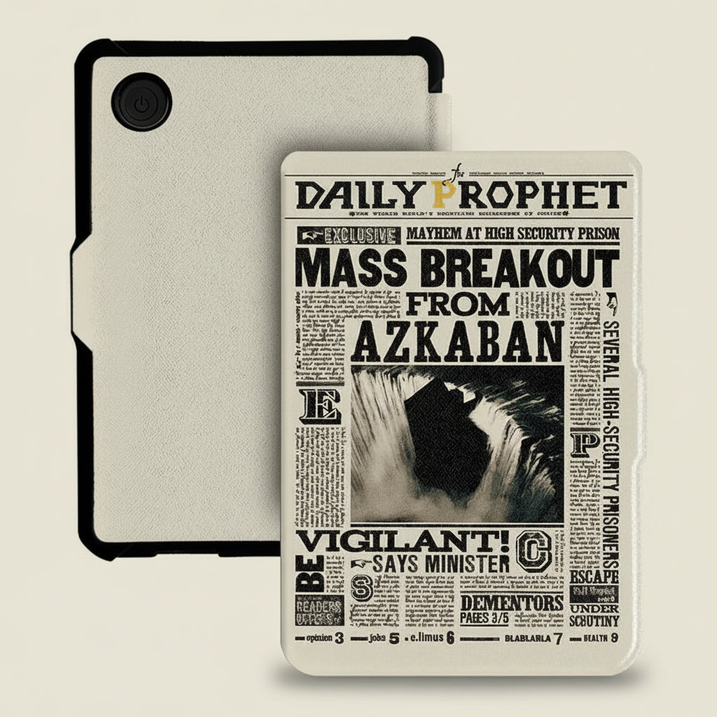 Harry Potter Themed ("The Daily Prophet") Flip Protective Case for Kobo Clara (Colour, BW, & 2E)