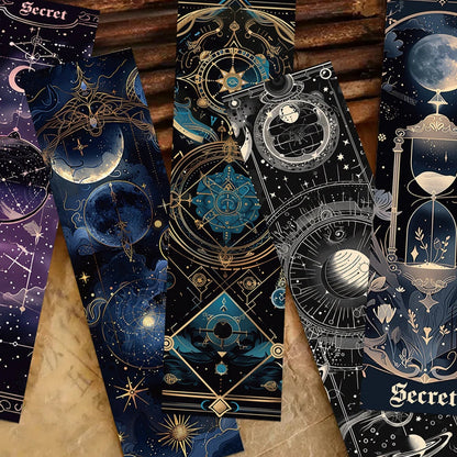 Set of 30 Cosmic Baroque Bookmarks – Celestial Designs for Annotating Books, Journals & Notebooks