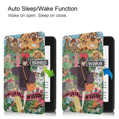 Studio Ghibli-Inspired Kindle Case – Fits Kindle Basic and Paperwhite (7th-12th Gen) – Faux Leather