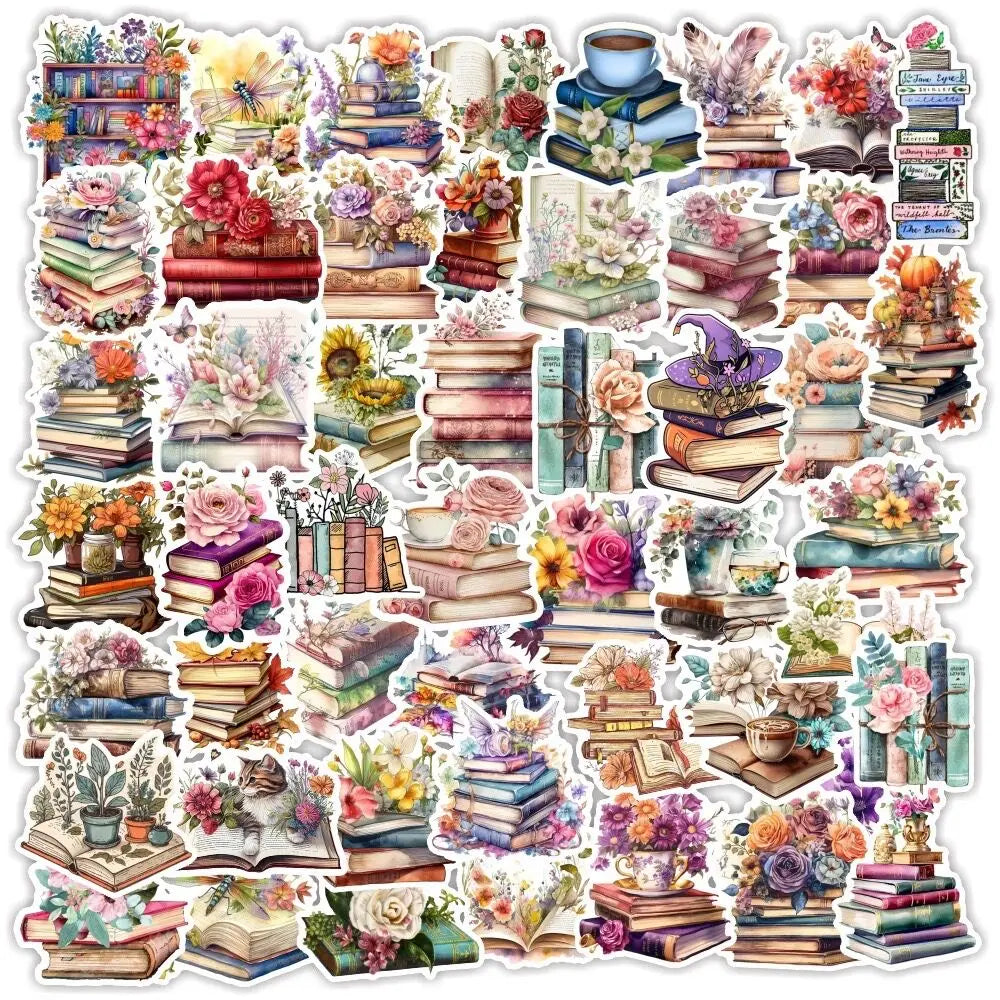10/50/100pcs Bookish Stickers – Cute & Aesthetic Reader Decals (Includes Smut, Dark Romance & More)