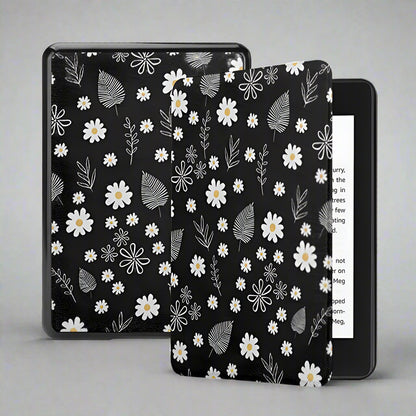 Celestial Moon & Floral Majesty Kindle Case – Fits Kindle Paperwhite (12th, 11th, 10th Gen) and Kindle Basic (11th Gen) – Faux Leather