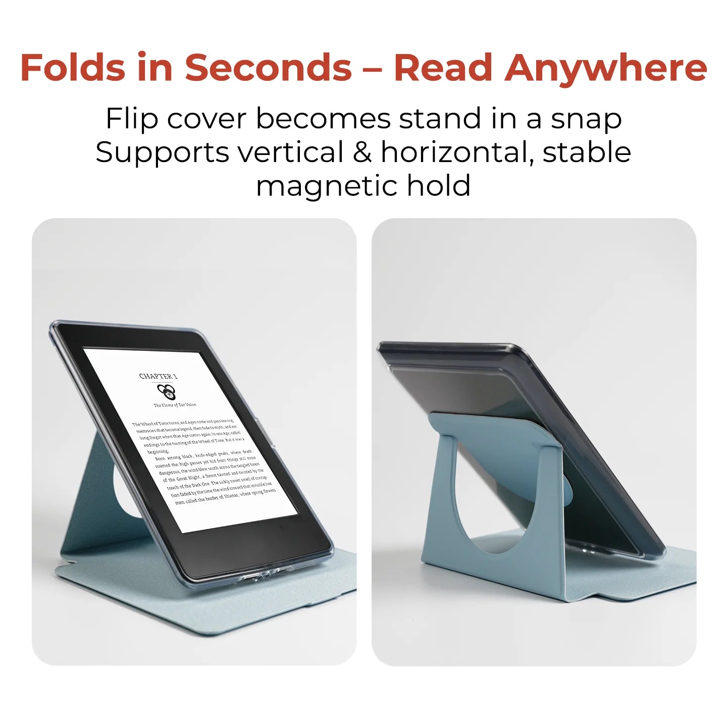 Magnetic Acrylic Kindle Cases – Detachable Cover, Auto Sleep/Wake & Built-In Stand for Kindle Paperwhite 10th/11th/12th Gen, Kindle 11th Gen & Colorsoft