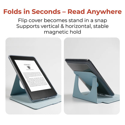 Magnetic Acrylic Kindle Cases – Detachable Cover, Auto Sleep/Wake & Built-In Stand for Kindle Paperwhite 10th/11th/12th Gen, Kindle 11th Gen & Colorsoft