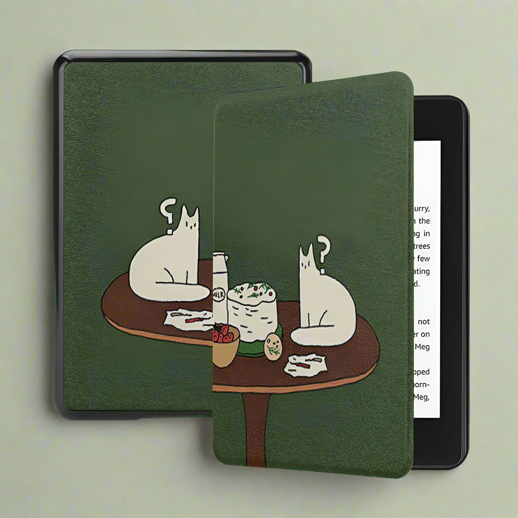 Cute Cat Silicone Kindle Case – Compatible with Paperwhite (12th, 11th, 10th Gen) and Basic (11th, 10th Gen)