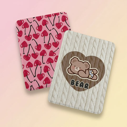 Cherry & Bear Kindle Cases – Faux Leather & Silicone Soft Shell for Basic & Paperwhite (10th–12th Gen)