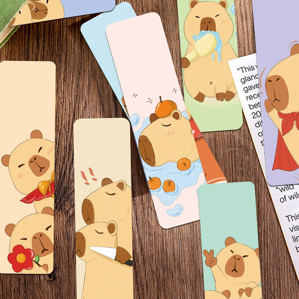 Set of 30 Cute Capybara Bookmarks – Adorable Page Markers for Readers