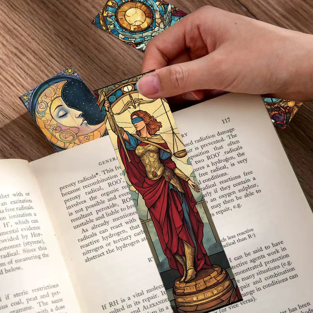 Set of 30 Stained Glass Tarot Bookmarks – Perfect for Students, Crafts & Page Marking