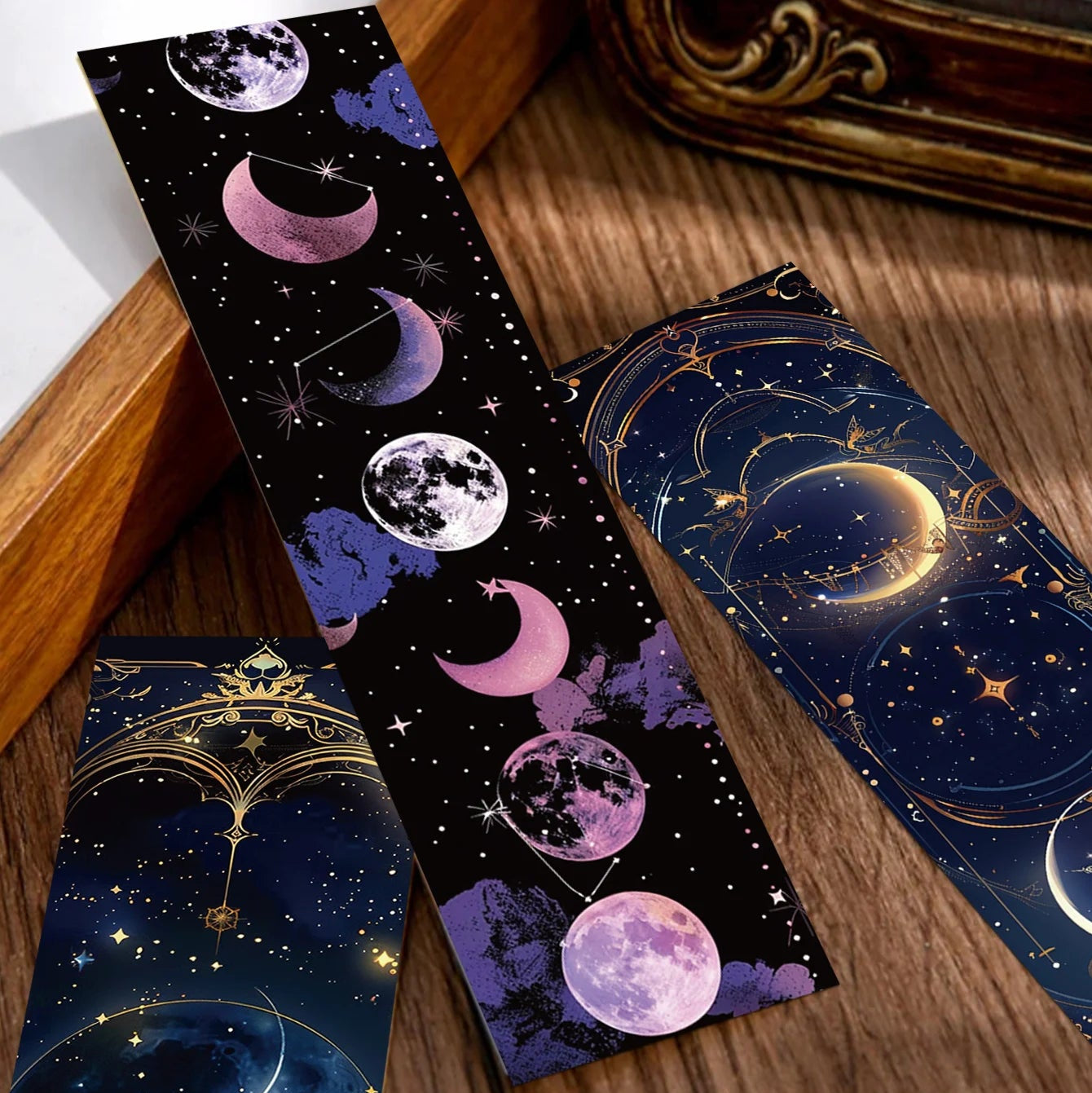 Set of 30 Cosmic Baroque Bookmarks – Celestial Designs for Annotating Books, Journals & Notebooks