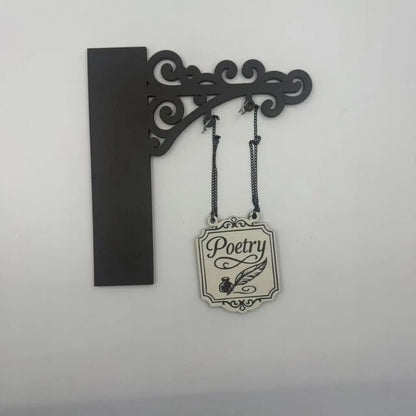 Hangable Bookend-Style Genre Signs – Shelf Decor for Book Lovers & Home Library Displays