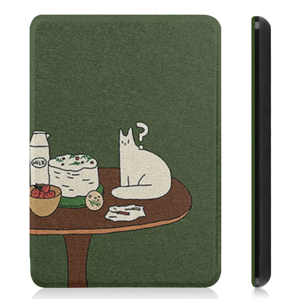 Cute Cat Silicone Kindle Case – Compatible with Paperwhite (12th, 11th, 10th Gen) and Basic (11th, 10th Gen)