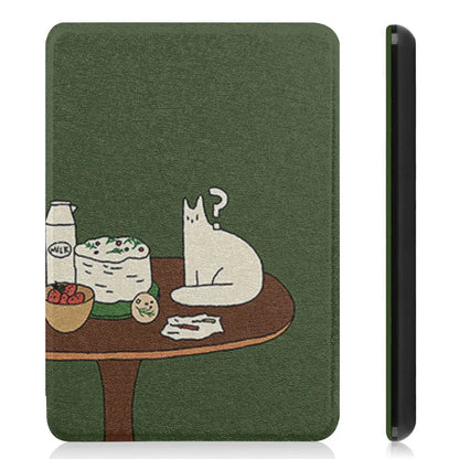 Cute Cat Silicone Kindle Case – Compatible with Paperwhite (12th, 11th, 10th Gen) and Basic (11th, 10th Gen)