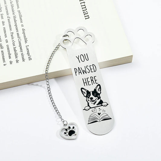 You Pawsed Here – Metal Dog Bookmark