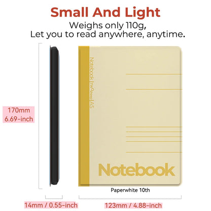 Notebook-Style Kindle Cover – Compatible with Paperwhite (6th–12th Gen) & 2024 All-New Kindle (11th Gen), Auto-Wake Protective Case