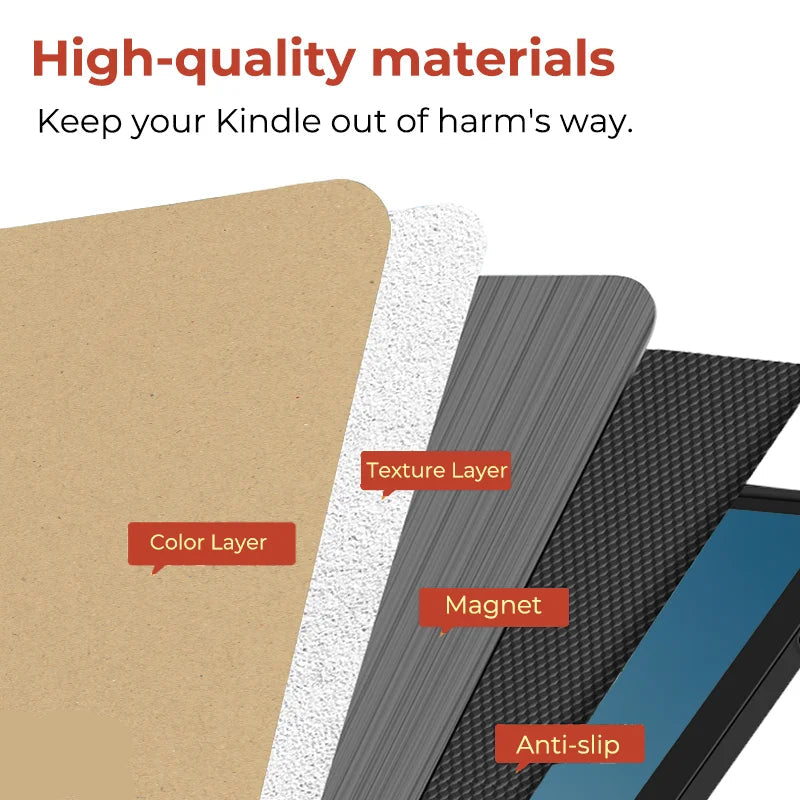 Notebook-Style Kindle Scribe Case – Hard Shell Magnetic Cover with Auto Sleep/Wake & Pen Holder (10.2″, 2022 & 2024)