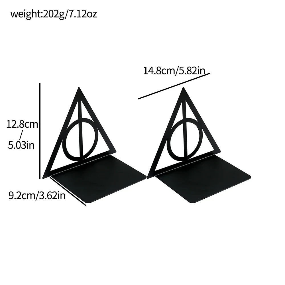 Deathly Hallows Bookends – Retractable Desktop Book Holder & Movie-Inspired Decoration