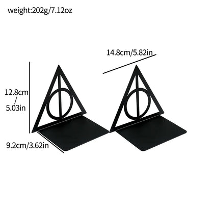 Deathly Hallows Bookends – Retractable Desktop Book Holder & Movie-Inspired Decoration