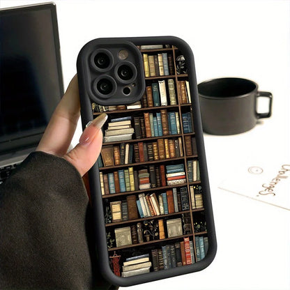 Bookshelf Pattern Soft Shockproof Samsung Galaxy Case – Compatible with Galaxy S21–S25 Ultra, A16–A56 Series