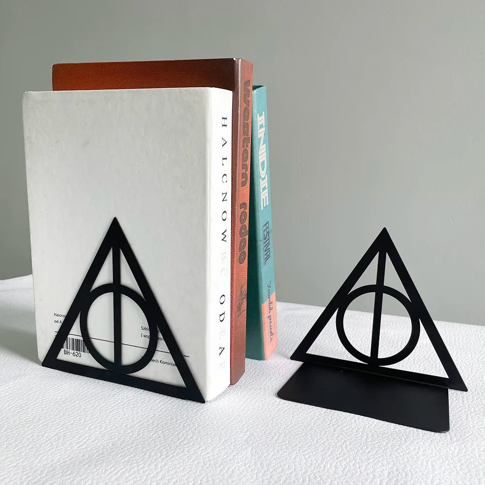Deathly Hallows Bookends – Retractable Desktop Book Holder & Movie-Inspired Decoration