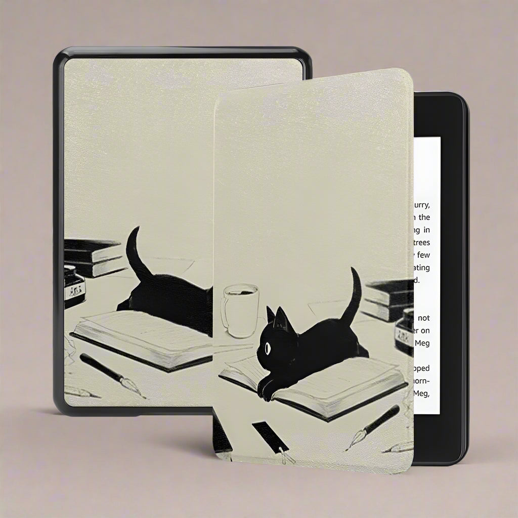 Cute Cat Silicone Kindle Case – Compatible with Paperwhite (12th, 11th, 10th Gen) and Basic (11th, 10th Gen)