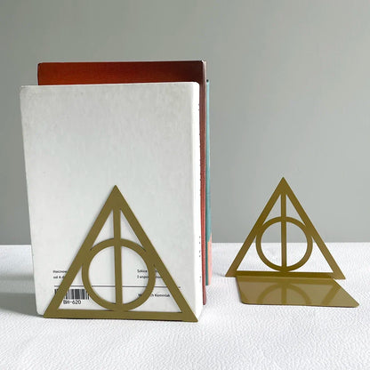Deathly Hallows Bookends – Retractable Desktop Book Holder & Movie-Inspired Decoration