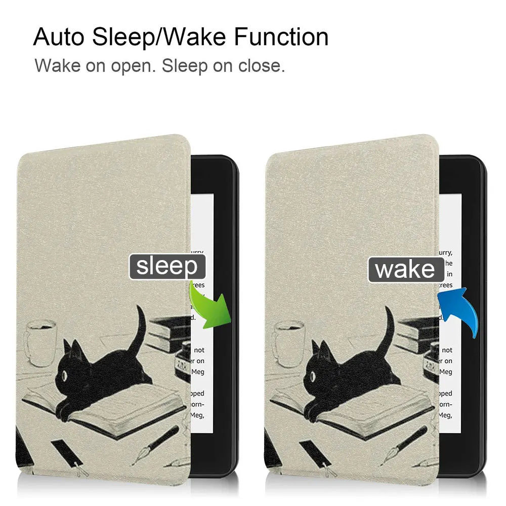 Cute Cat Silicone Kindle Case – Compatible with Paperwhite (12th, 11th, 10th Gen) and Basic (11th, 10th Gen)