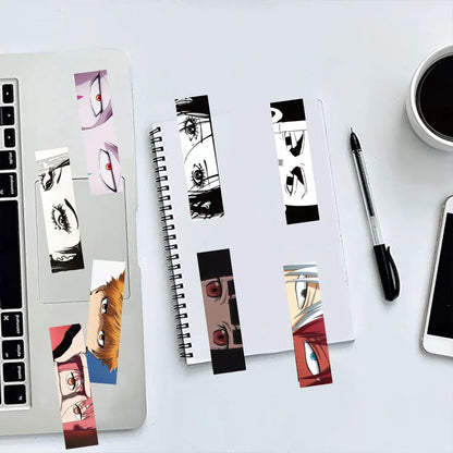 Set of 30 Anime Eye Bookmarks – Japanese-Inspired Bookmarks for Readers, Students & Stationery Lovers