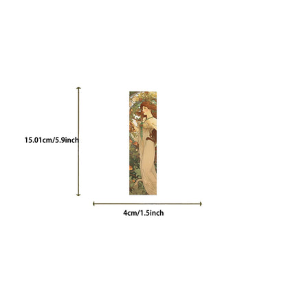 Set of 30 Art Nouveau Bookmarks – Alphonse Mucha Inspired Vintage Art Collection