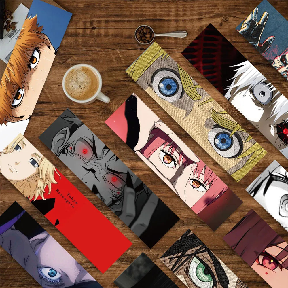 Set of 30 Anime Eye Bookmarks – Japanese-Inspired Bookmarks for Readers, Students & Stationery Lovers
