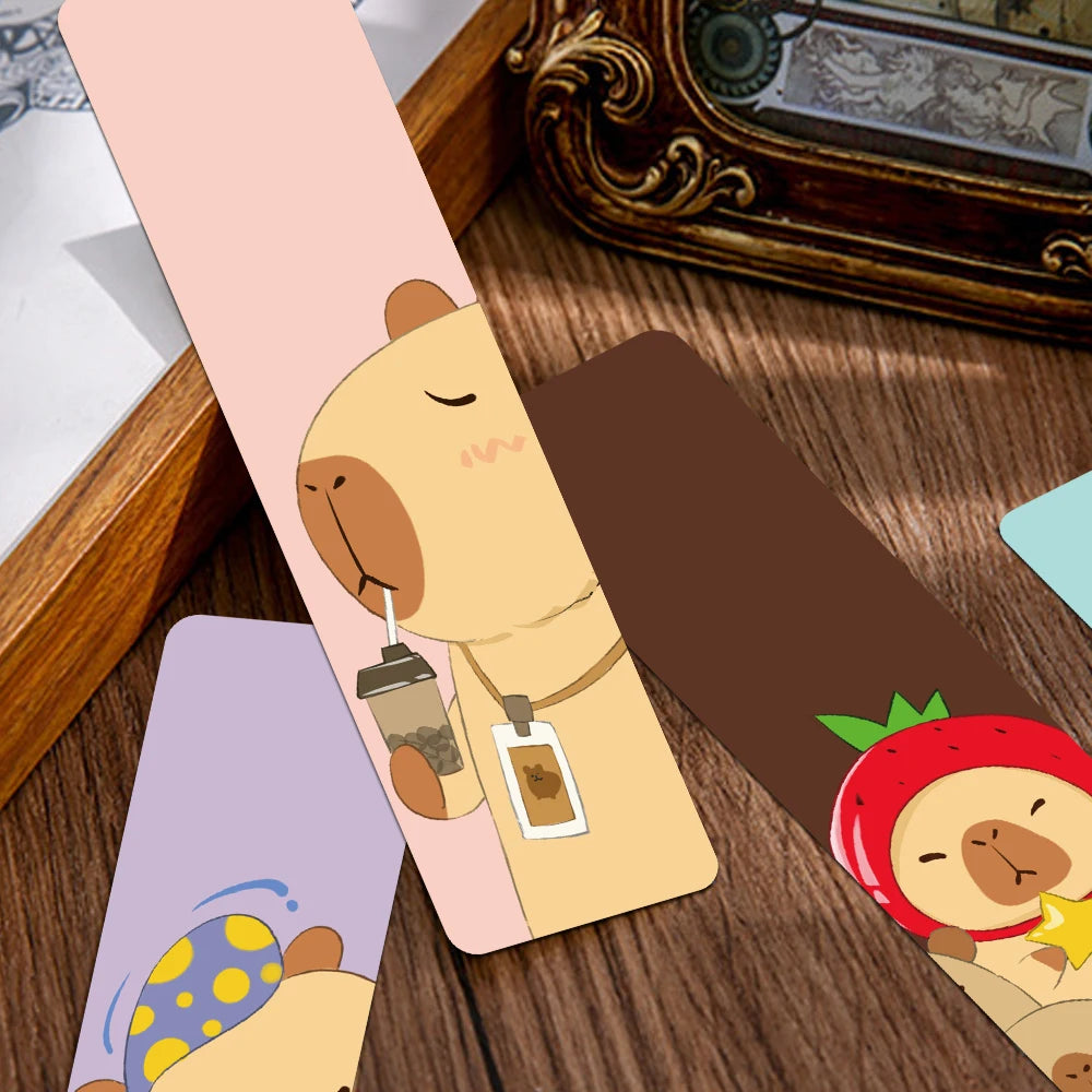 Set of 30 Cute Capybara Bookmarks – Adorable Page Markers for Readers