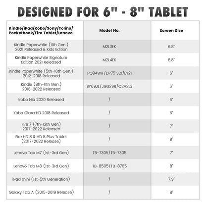 Hand Strap for 6-8" Kindles, E-Readers & Tablets – Secure, Lightweight & Comfortable Grip