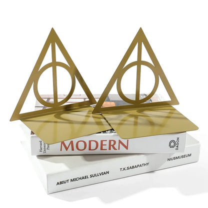 Deathly Hallows Bookends – Retractable Desktop Book Holder & Movie-Inspired Decoration