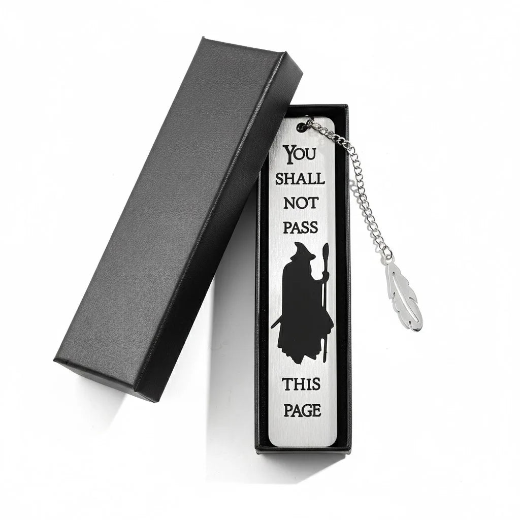Lord of the Rings-Inspired Metal Bookmark with Ring Charm – Literary Gift for Fantasy Lovers