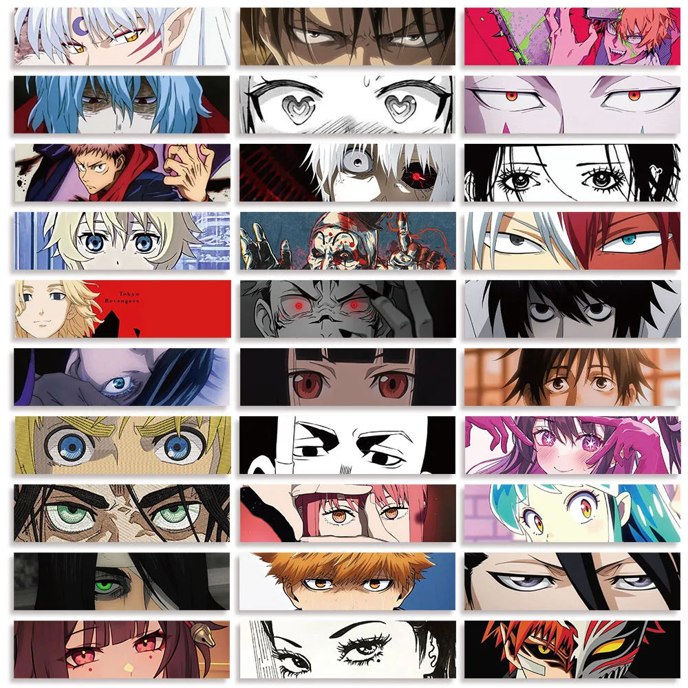Set of 30 Anime Eye Bookmarks – Japanese-Inspired Bookmarks for Readers, Students & Stationery Lovers