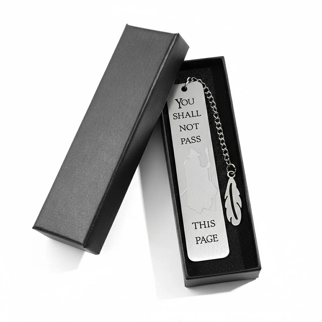 Lord of the Rings-Inspired Metal Bookmark with Ring Charm – Literary Gift for Fantasy Lovers