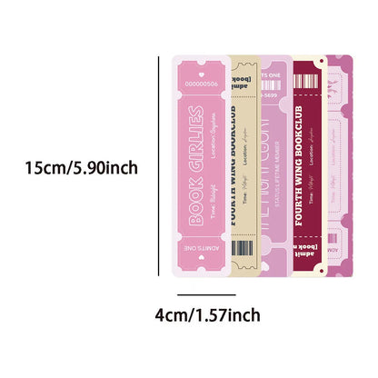 Set of 30 Literary Ticket Bookmarks – Aesthetic Page Markers for Readers